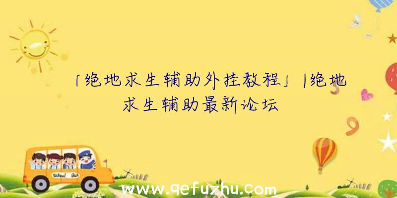 「绝地求生辅助外挂教程」|绝地求生辅助最新论坛